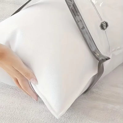 4Pcs Vacuum Storage Bags with Hand Pump | Space-Saving Airtight Compression for Clothes, Bedding, Blankets